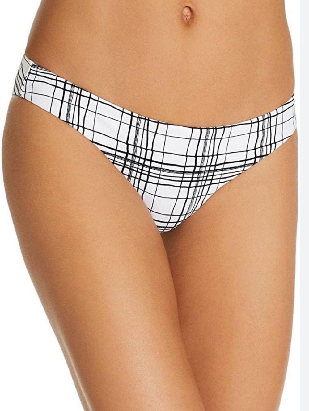 NWT Dolce Vita Mirage Women's White & Black Plaid Bikini Bottom Size Medium